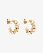 Yellow Gold Vermeil Sea Foam Hoops