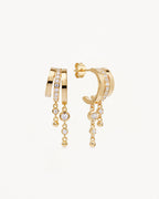 Gold Plated Ocean Mist Illusion Hoops