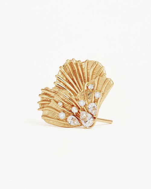 Gold Plated Ocean Whisper Statement Earrings