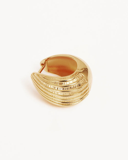 Gold Plated Ocean Whisper Hoops