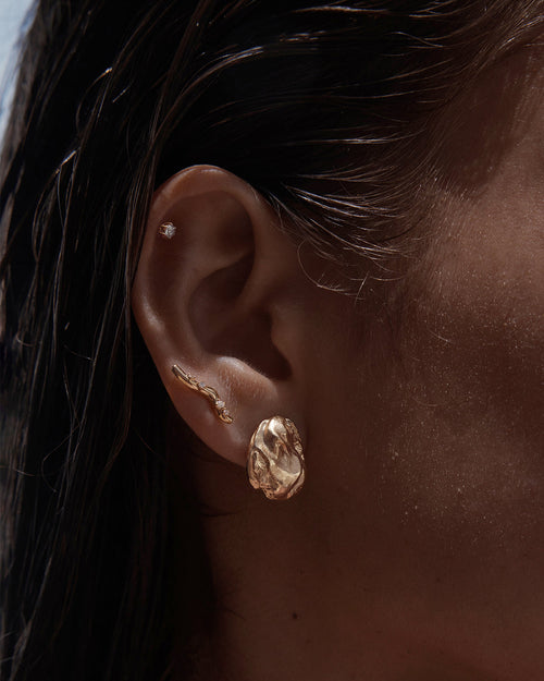 Yellow Gold Vermeil Drift Drop Earrings