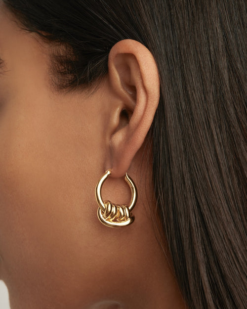 Gold Plated Always With You Hoops