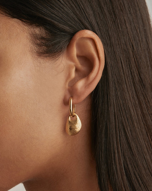 Yellow Gold Vermeil Beneath the Sea Hoops