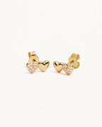 Yellow Gold Vermeil Always By Your Side Stud Earrings