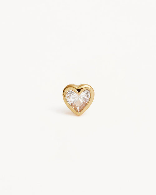 Yellow Gold Vermeil Radiant Heart Stud Earrings