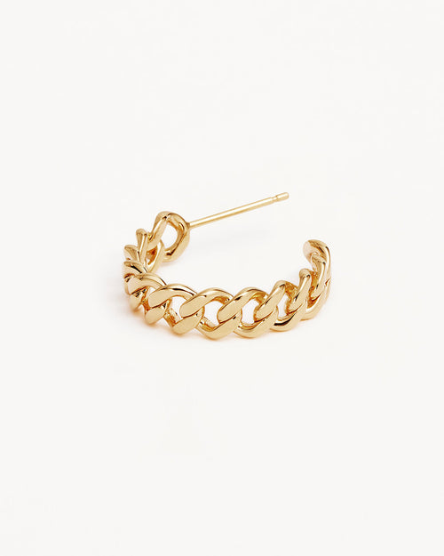 Yellow Gold Vermeil Radiant Curb Hoops