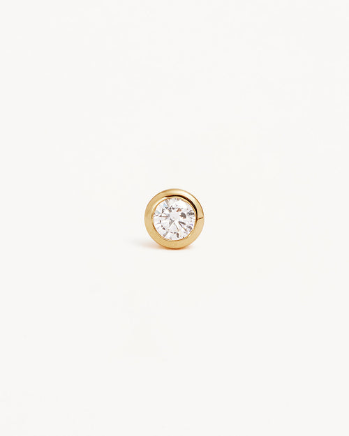 Yellow Gold Vermeil Radiant Crystal Stud Earrings
