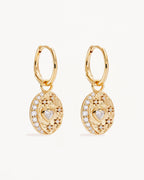 Yellow Gold Vermeil Love You to the Moon and Back Hoops