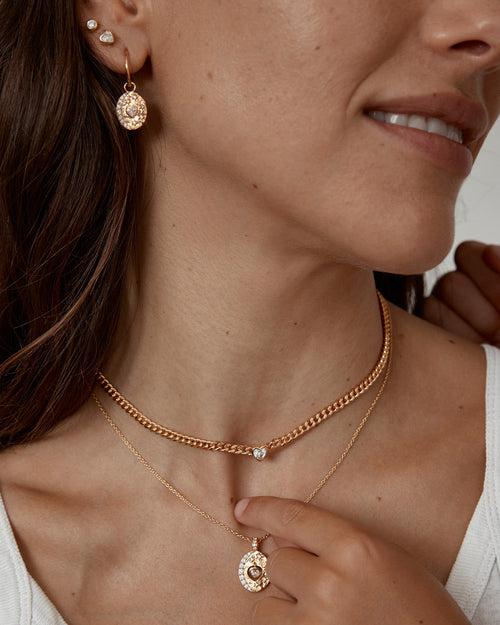 Yellow Gold Vermeil Love You to the Moon and Back Hoops