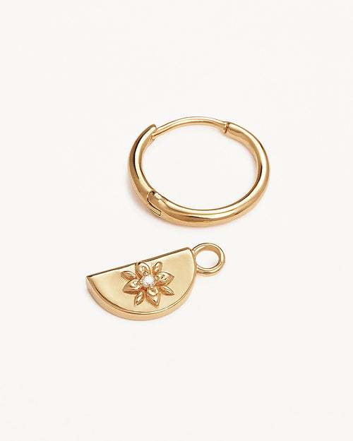 Yellow Gold Vermeil Lotus Hoops