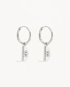 White Gold Vermeil Lotus Hoops