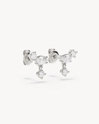 White Gold Vermeil No Rain, No Flowers Stud Earrings