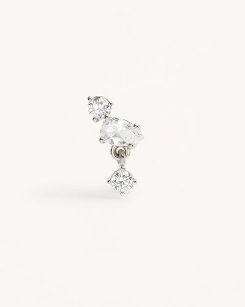 White Gold Vermeil No Rain, No Flowers Stud Earrings