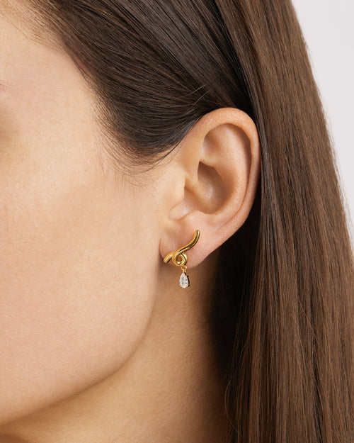 Yellow Gold Vermeil Entwined With You Earrings