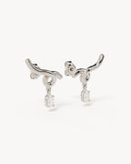 White Gold Vermeil Entwined With You Earrings