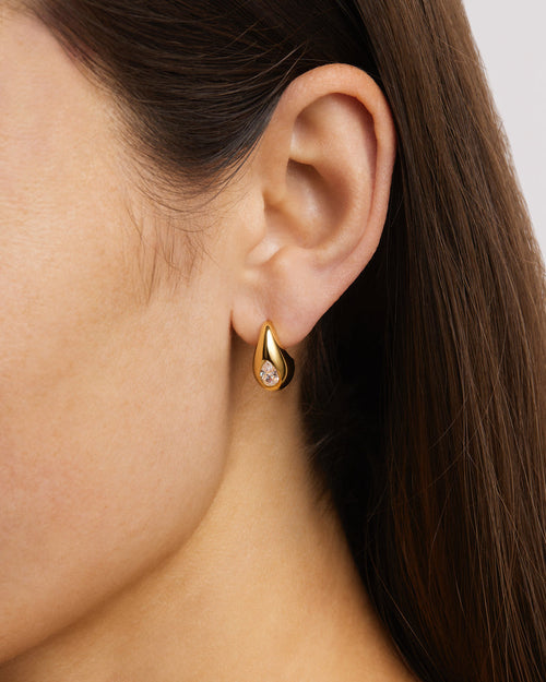 Yellow Gold Vermeil Dewdrop Small Earrings