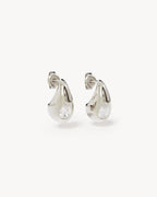White Gold Vermeil Dewdrop Small Earrings