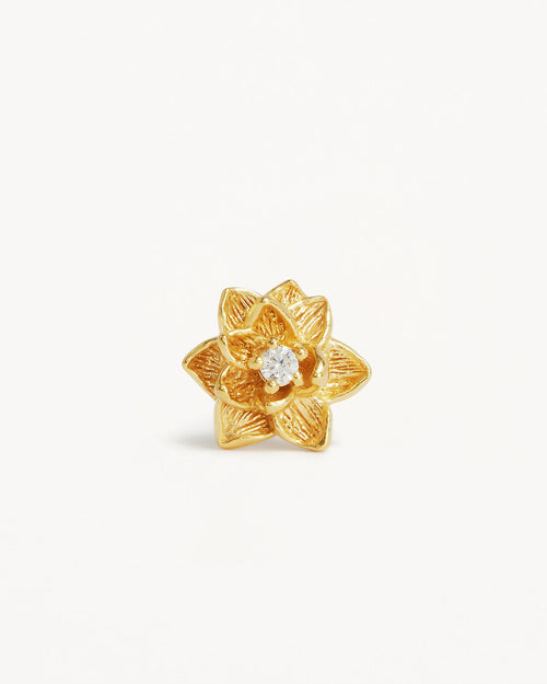 Yellow Gold Vermeil Bloom Within Lotus Stud Earrings