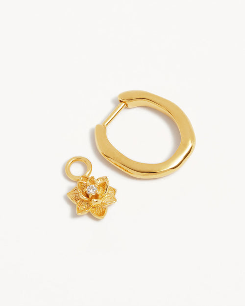 Yellow Gold Vermeil Bloom Within Lotus Hoops