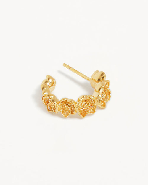 Yellow Gold Vermeil Bloom With Grace Hoops