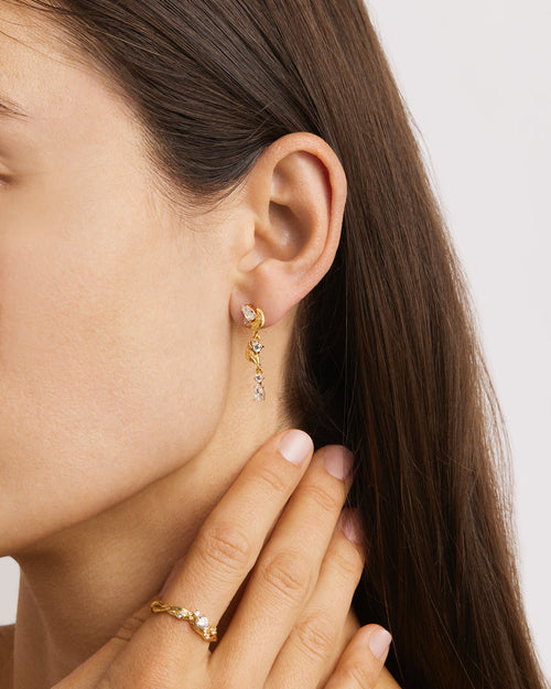 Yellow Gold Vermeil Through the Seasons Drop Earrings