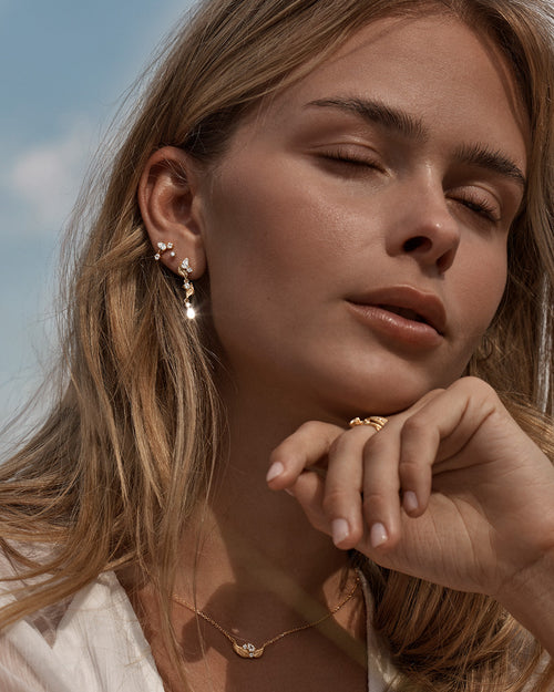 Yellow Gold Vermeil Through the Seasons Drop Earrings