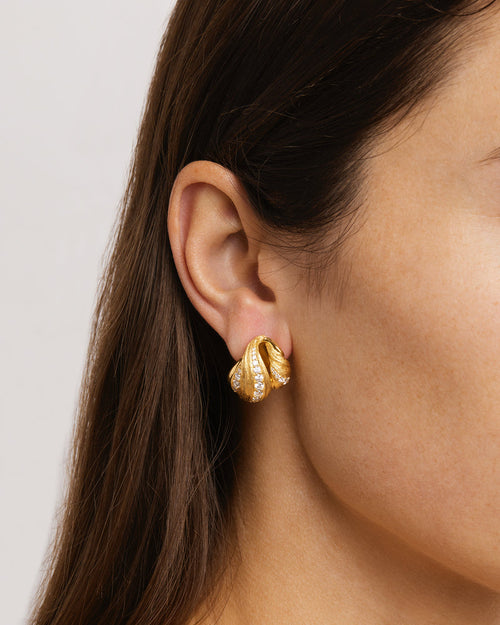Gold Plated Intertwined Earrings