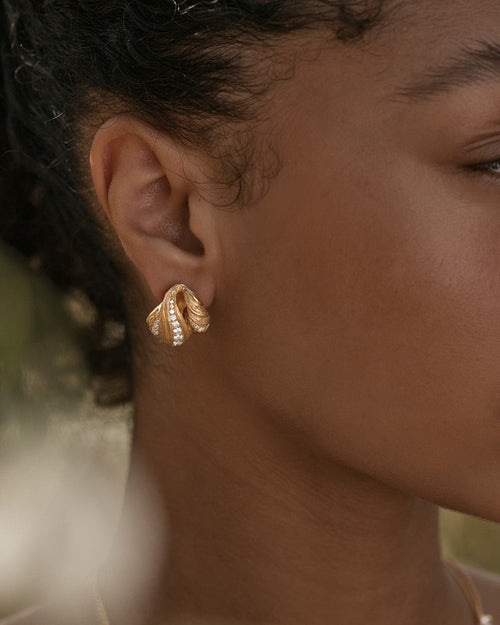 Gold Plated Intertwined Earrings