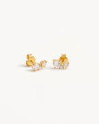 Yellow Gold Vermeil Whispers of Love Stud Earrings
