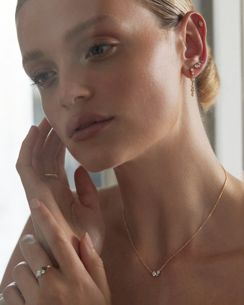 Yellow Gold Vermeil Whispers of Love Stud Earrings