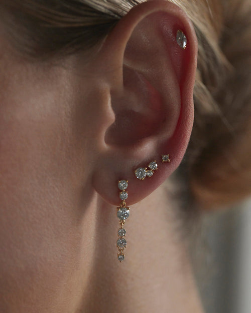 Yellow Gold Vermeil Whispers of Love Stud Earrings