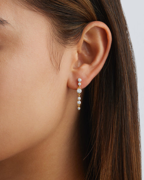 Yellow Gold Vermeil Forever Yours Drop Earrings