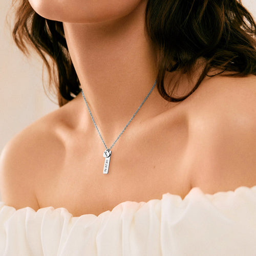 Engraved Heart Pendant Necklace • Best Friend Gift