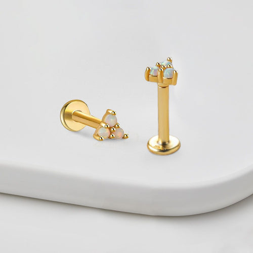 Opal Trio Sleeper Stud Earrings | 18g