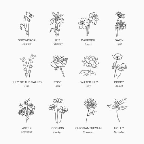 Personalized Birth Flower Bejeweled Ring