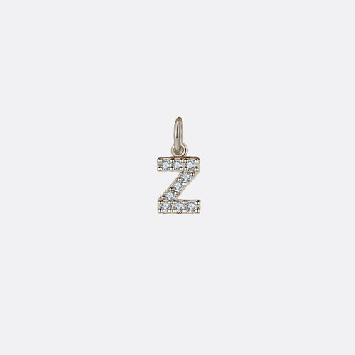 Dainty Pave Initial Charm