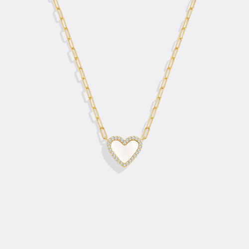 Dainty Heart Paperclip Necklace