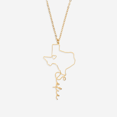 Home State Name Necklace