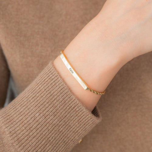 Personalized Bar Chain Bracelet