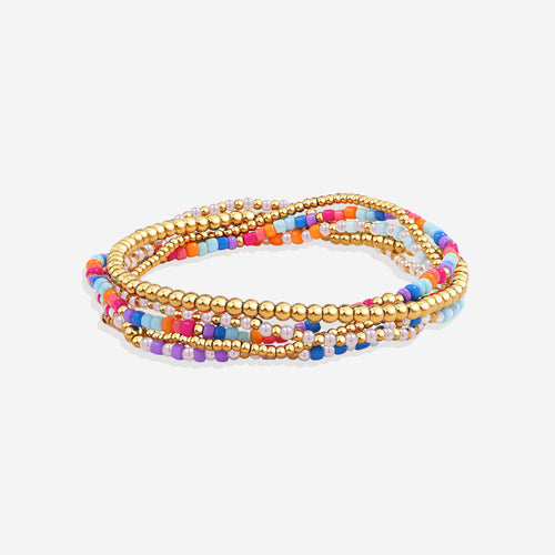 Summer Beaded Bracelet Stacking Set