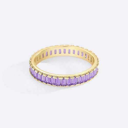 Baguette Birthstone Eternity Band