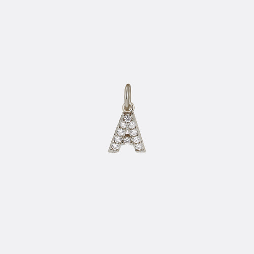 Dainty Pave Initial Charm