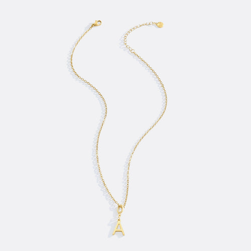 Minimalist Initial Charm Necklace