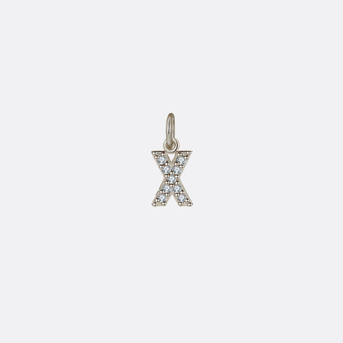 Dainty Pave Initial Charm