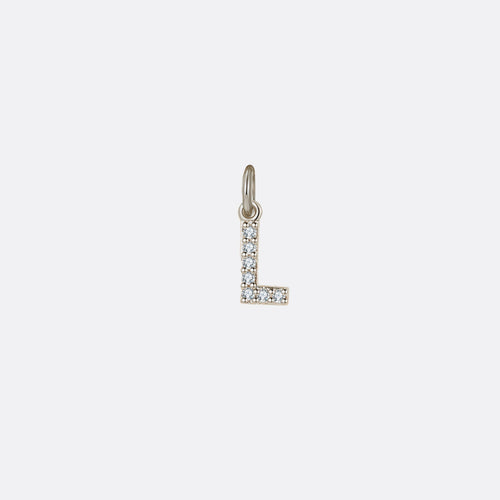 Dainty Pave Initial Charm