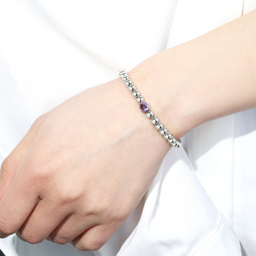 Beaded Bubble Birthstone Bracelet