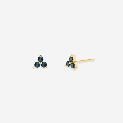 Trinity Birthstone Stud Earrings