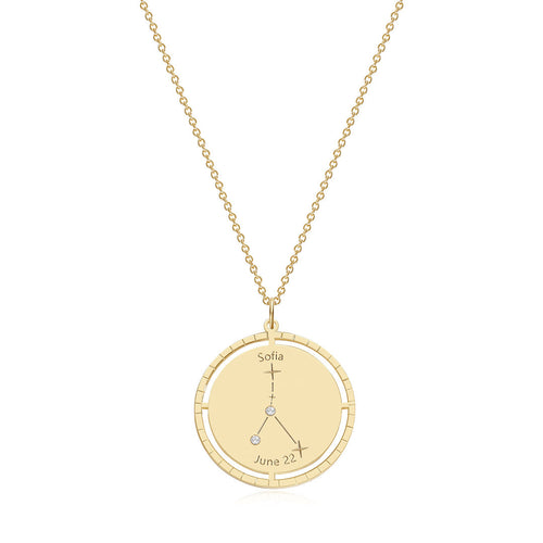 Personalized Constellation Pendant Necklace