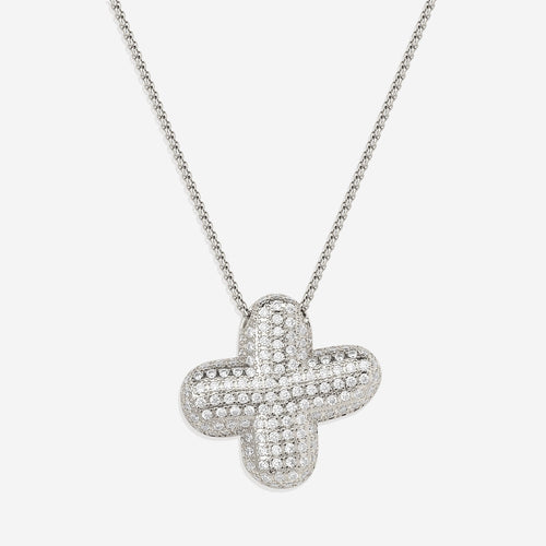 Pave Bubble Initial Necklace