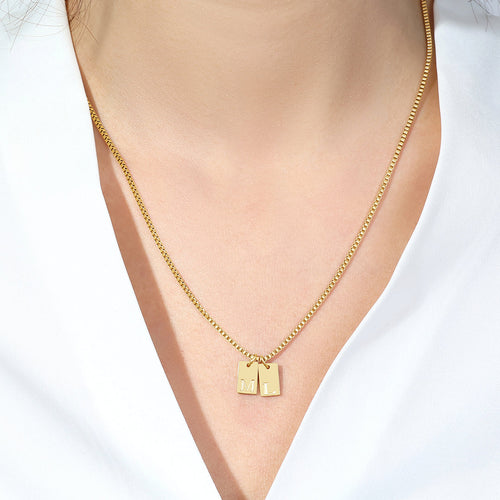 Initial Tag Necklace